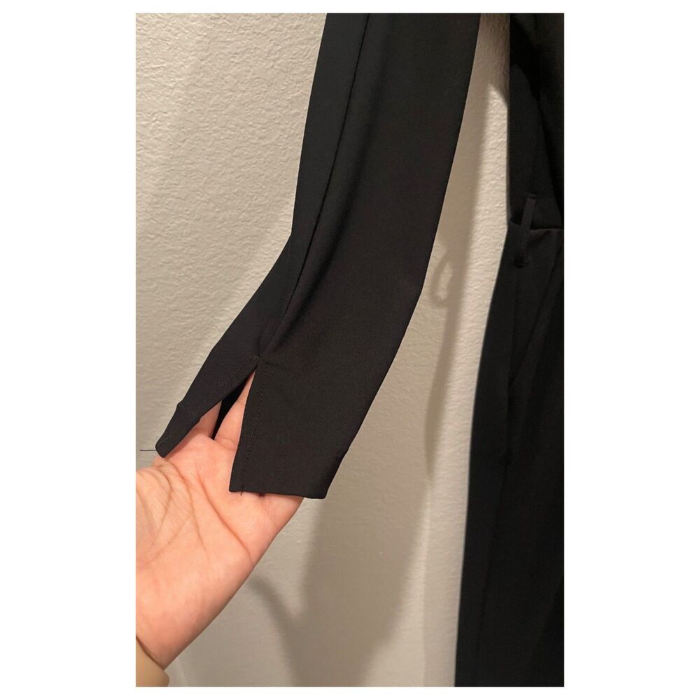 ZARA Long Sleeve V-Neck Black Jumpsuit - Picture 5 of 6